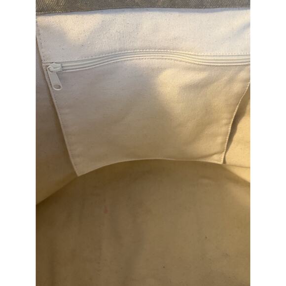 Restoration Hardware Extra Large Taupe Rugged Cotton Canvas Tote Bag 21x16x9 - Picture 7 of 9